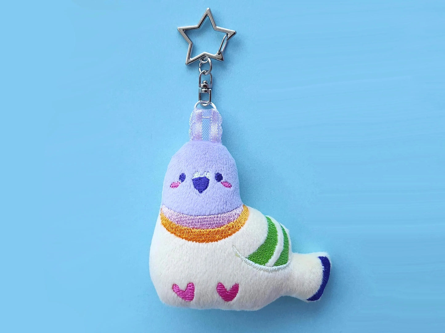 Pink-necked Green Pigeon Plush Keychain