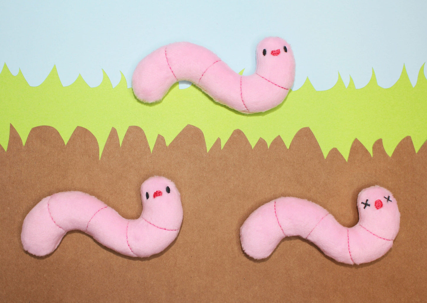 Worm Plush Keychain