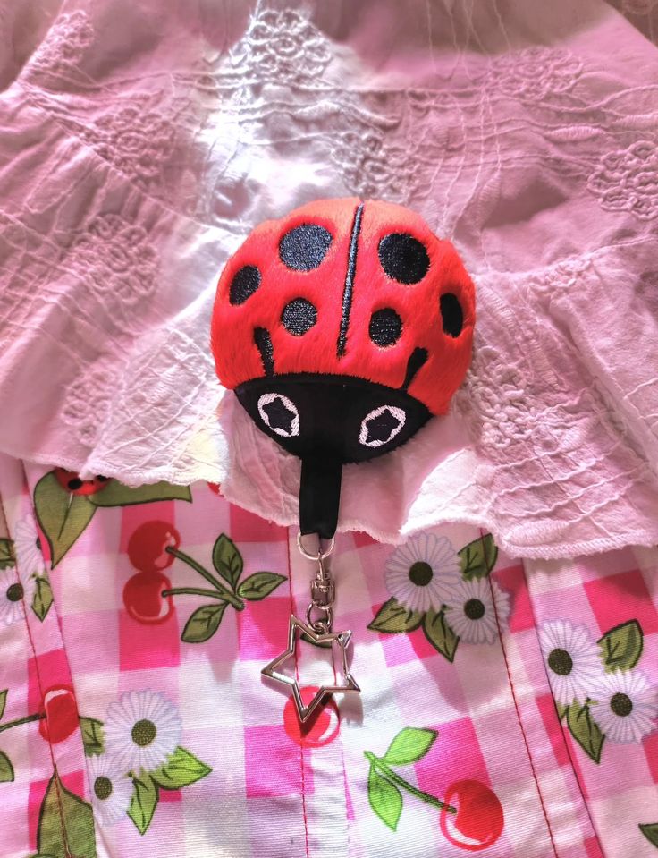 Ladybug Plush Keychain