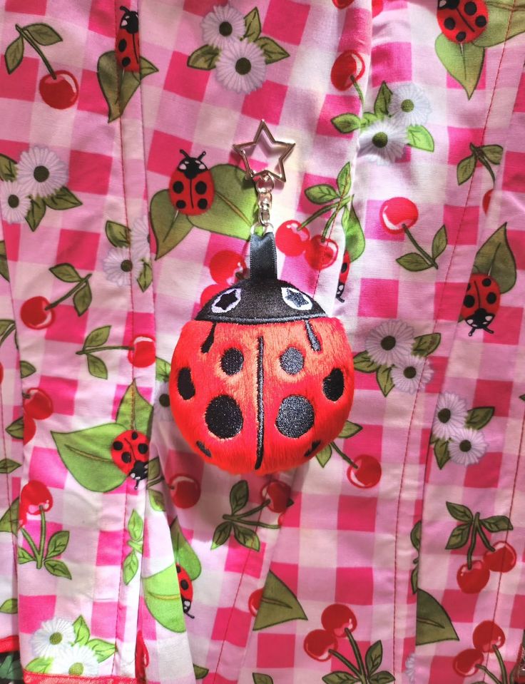 Ladybug Plush Keychain