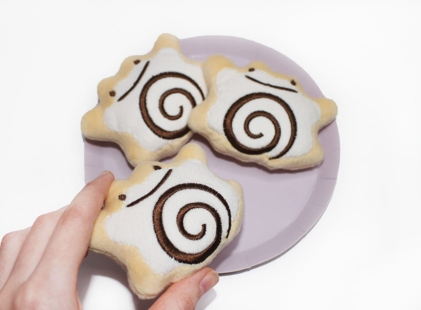 Cinnamon Roll Plush Keychain