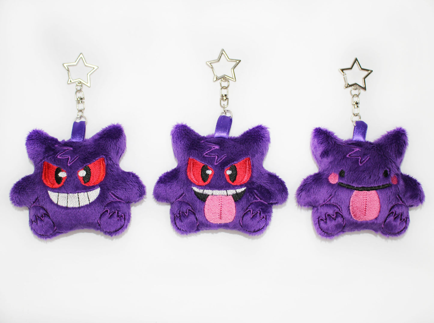 Purple Ghost Plush keychain