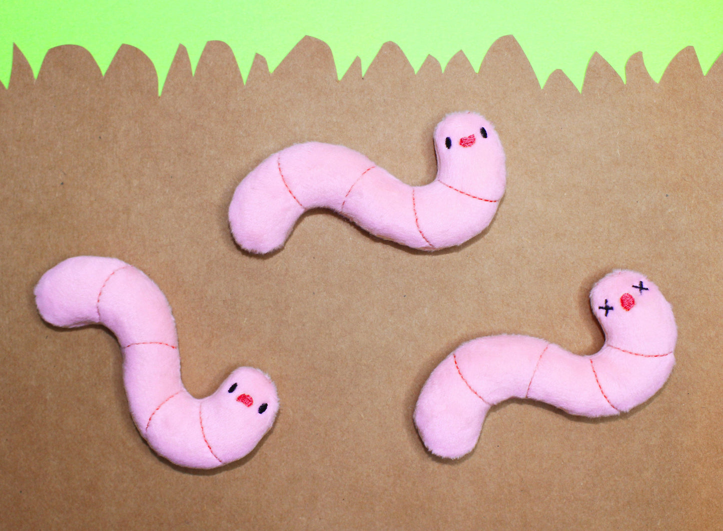 Worm Plush Keychain