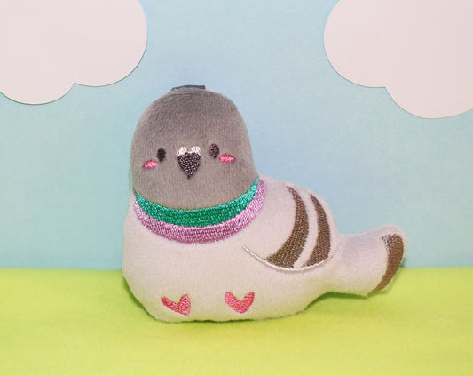 Pigeon Plush Keychain