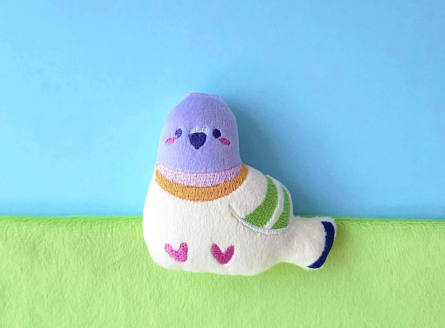 Pink-necked Green Pigeon Plush Keychain